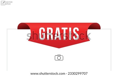 Vector illustration modern Gratis banner, Isolated web element.