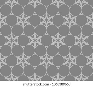 Vector illustration. Modern gray geometric pattern. Seamless design for scrapbooking, background, interior