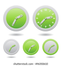 Ilustración vectorial de bloques verdes modernos aislados en un fondo blanco
