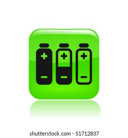 Vector illustration of modern green icon depicting a battery level