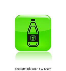 Vector illustration of modern green icon depicting a bottle of cool drink