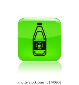 Vector illustration of modern green icon depicting a bottle of coffe, tisane or tea