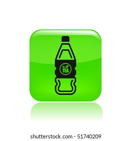 Vector illustration of modern green icon depicting a bottle of tea