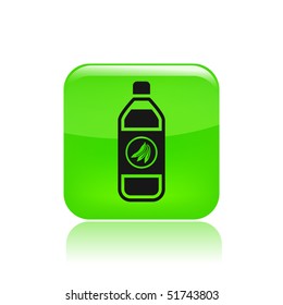 Vector illustration of modern green icon depicting a bottle of bananas juice