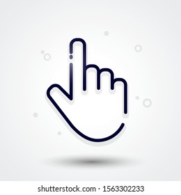 Vector Illustration Modern Hand Icon. Mouse Pointer Sign.