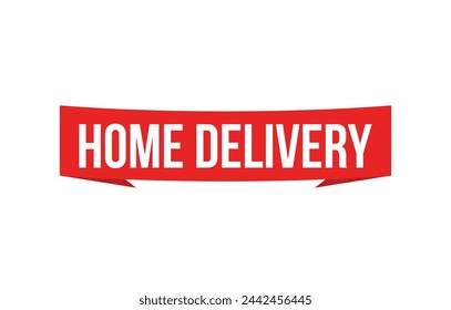 Vector illustration modern Home Delivery banner, Isolated web element.