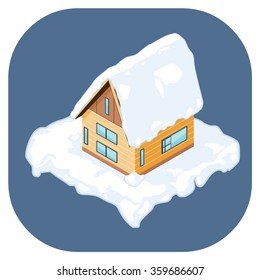 A vector illustration of a modern home. Isometric modern house icon illustration.
Modern domestic home vector concept icon.