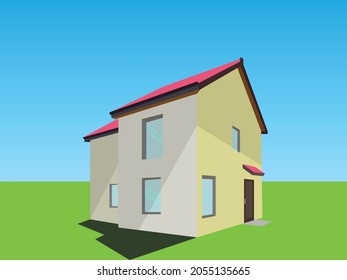 Vector illustration of modern house