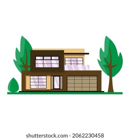 Vector illustration of a modern house