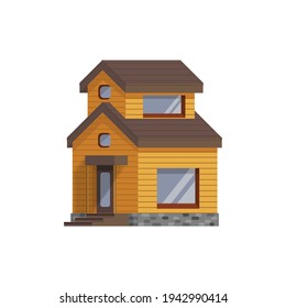 Vector illustration of a modern house isolated on a white background.