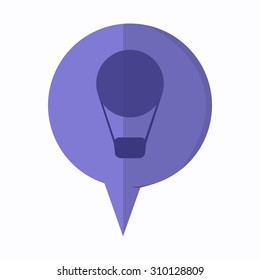 vector illustration of modern icon air balloon