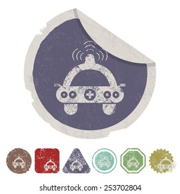 vector illustration of modern icon ambulance