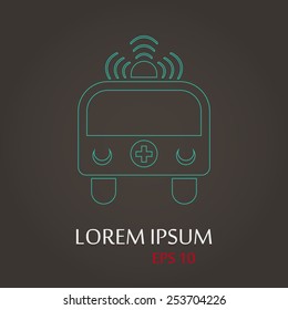 vector illustration of modern  icon ambulance