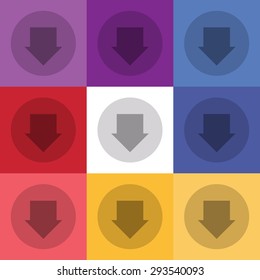 vector illustration of modern icon arrow