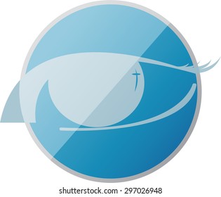 vector illustration of modern icon art eye 