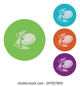 vector illustration of modern icon art paints