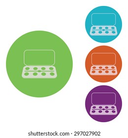 vector illustration of modern icon art paints