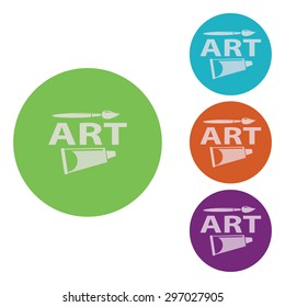 vector illustration of modern icon art paints