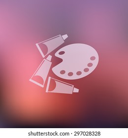 vector illustration of modern icon art paints