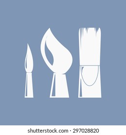 vector illustration of modern icon art brush 