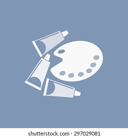 vector illustration of modern icon art paints