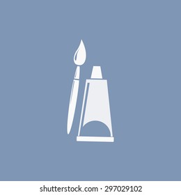 vector illustration of modern icon art paints