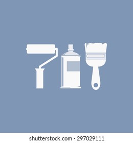 vector illustration of modern icon art paints