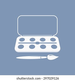 vector illustration of modern icon art paints