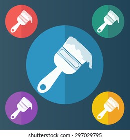 vector illustration of modern icon art brush 
