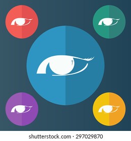 vector illustration of modern icon art eye 