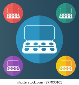 vector illustration of modern icon art paints
