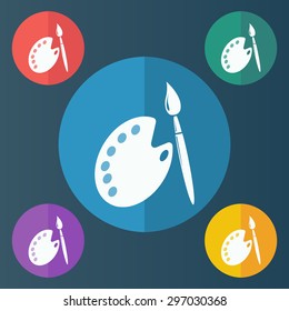 vector illustration of modern icon art brush 