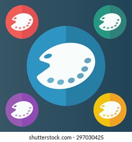 vector illustration of modern icon art palette