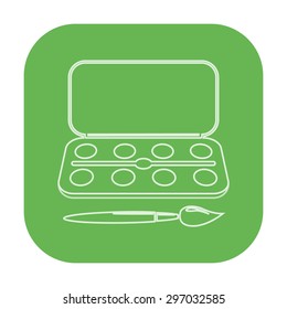vector illustration of modern icon art paints