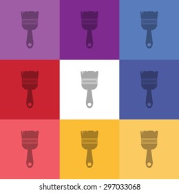 vector illustration of modern icon art brush 