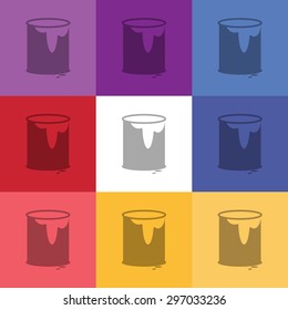 vector illustration of modern icon art paints