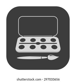 vector illustration of modern icon art paints