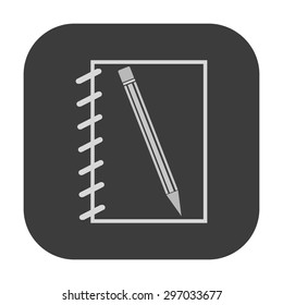 vector illustration of modern icon art book