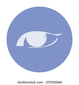 vector illustration of modern icon art eye 