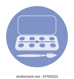vector illustration of modern icon art paints