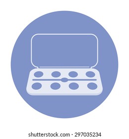 vector illustration of modern icon art paints