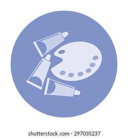 vector illustration of modern icon art paints