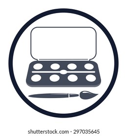 vector illustration of modern icon art paints