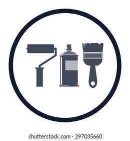 vector illustration of modern icon art paints
