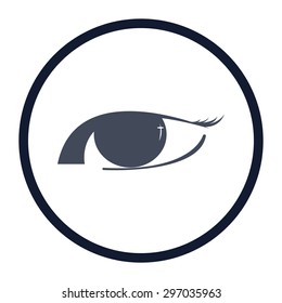 vector illustration of modern icon art eye 