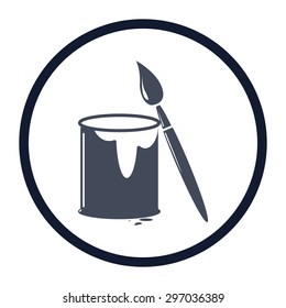 vector illustration of modern icon art paints