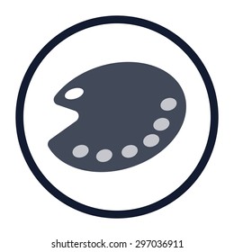 vector illustration of modern icon art palette