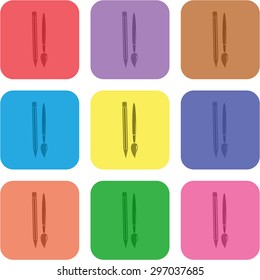 vector illustration of modern icon art brush 