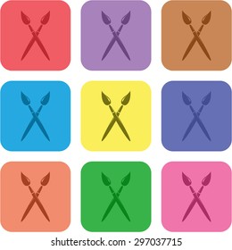 vector illustration of modern icon art brush 