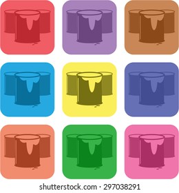 vector illustration of modern icon art paints